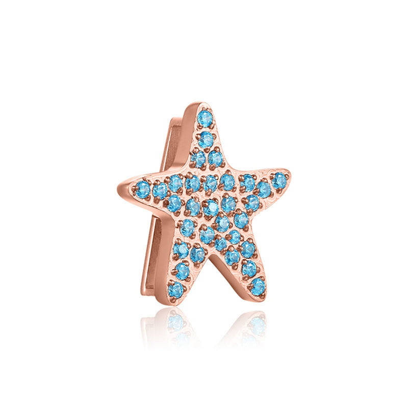 Charm Seestern mit blauem Zirkonia (Lüttje Charming)