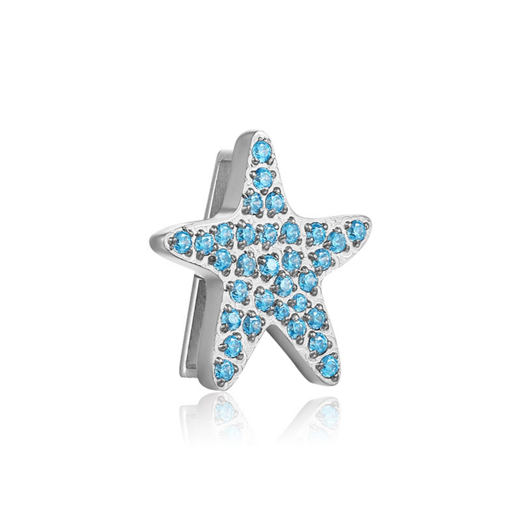 Charm Seestern mit blauem Zirkonia (Lüttje Charming)