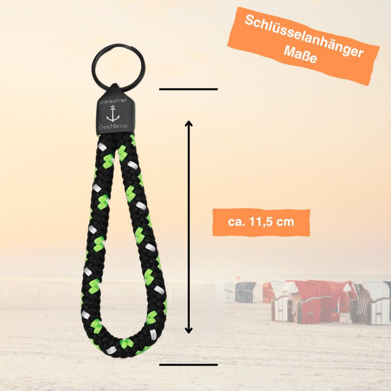 Schlüsselanhänger aus Segeltau Meeresleuchten (8mm)