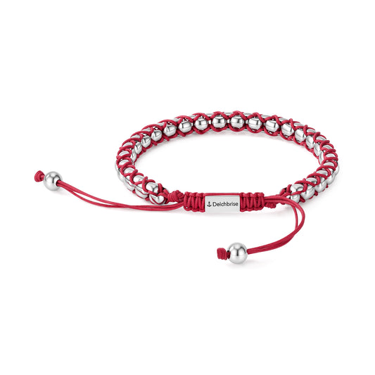 Armband Strandbegleiter aus Stahltau (Rot)