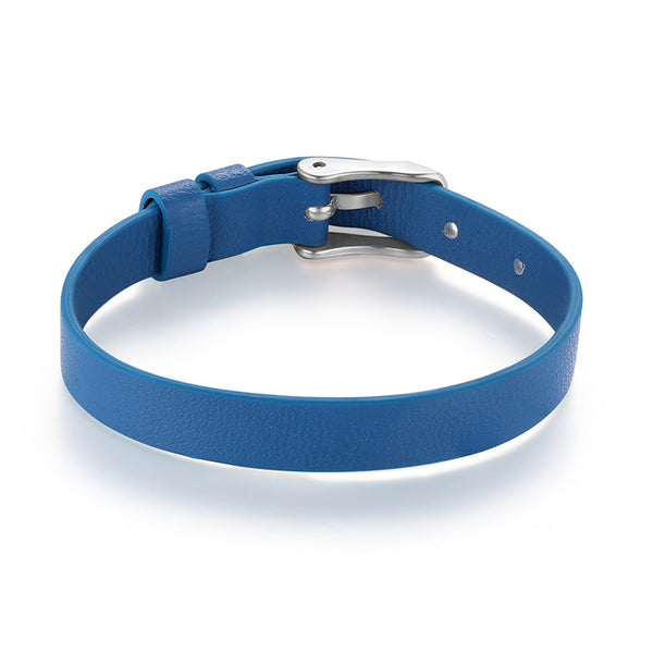 Kids-Armband Leder blau (Lüttje-Charming)