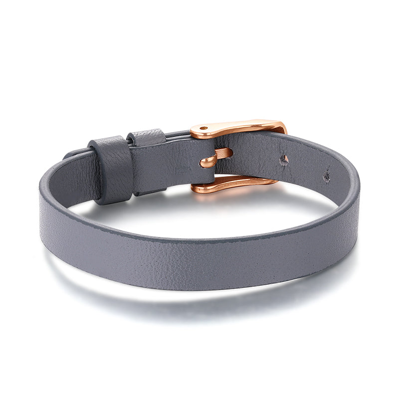 Kids-Armband Leder grau (Lüttje-Charming)