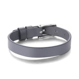 Kids-Armband Leder grau (Lüttje-Charming)