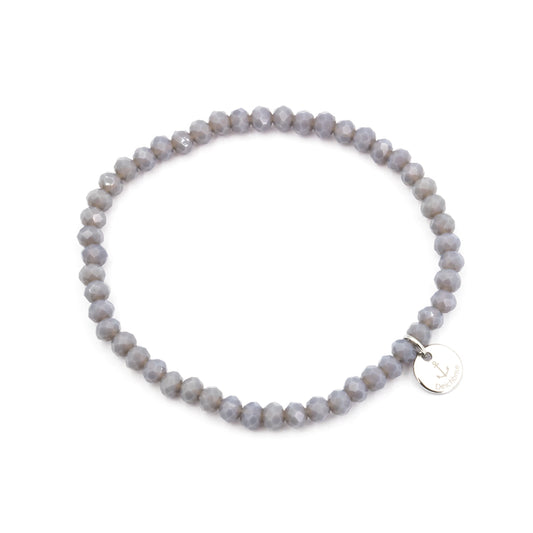 Glassperlen Armband (steingrau)