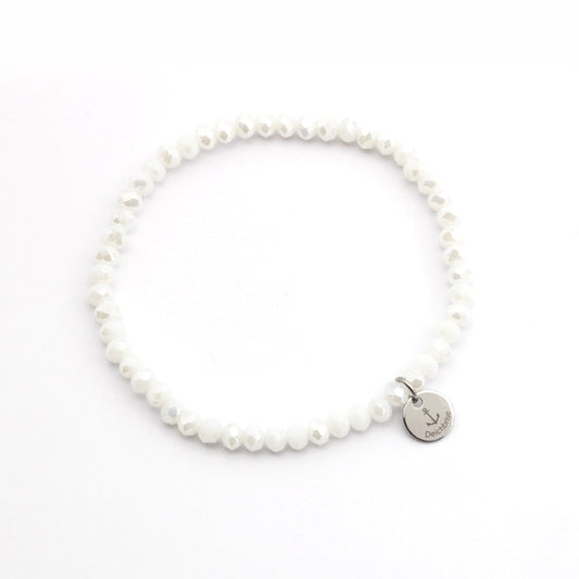 Glasschliffarmband (white)