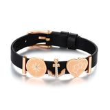 Kids-Armband Veggie-Leder schwarz (Lüttje-Charming)