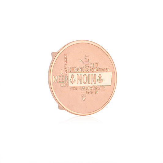 Charm maritime Worte in Roségold mit Schriftzügen wie Meer, Moin und Strand