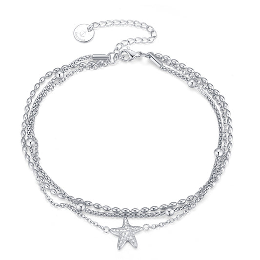 Fußkettchen aus Edelstahl Seestern