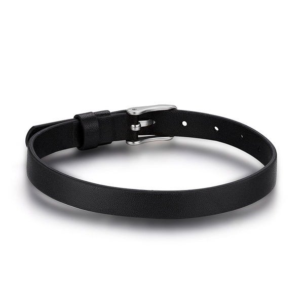 Armband Veggie-Leder schwarz (Lüttje-Charming)
