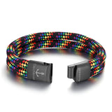 Segeltau Armband Black Rainbow (Multistrang)