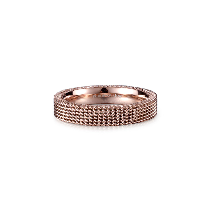 Ring aus Edelstahl meshed