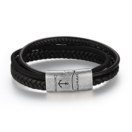 Leder & Segeltau Armband Rocky (Multistrang)