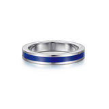 Ring aus Edelstahl blue-line