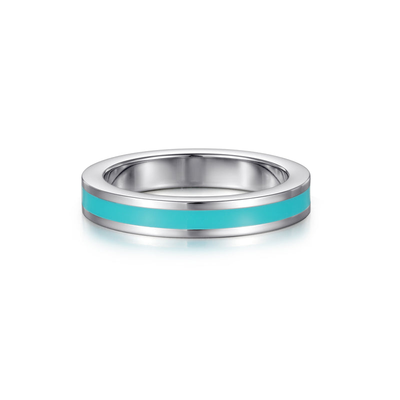 Ring aus Edelstahl turquoise-line