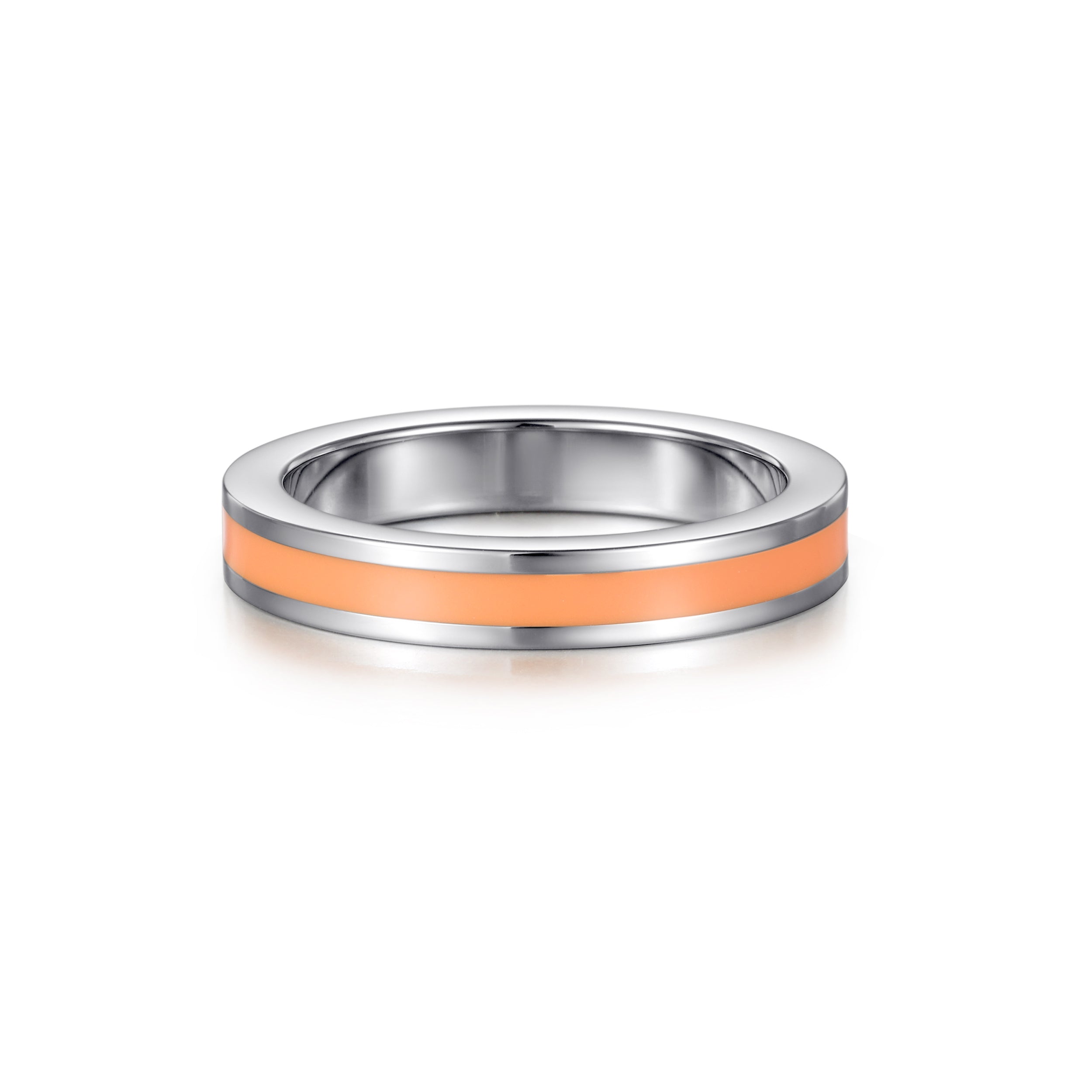 Ring aus Edelstahl orange-line